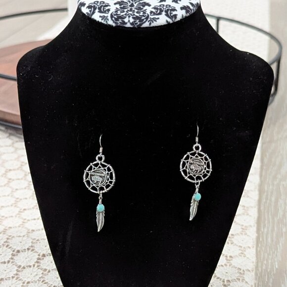 Sturgis Turquoise Windcatcher Earrings - Picture 3 of 3